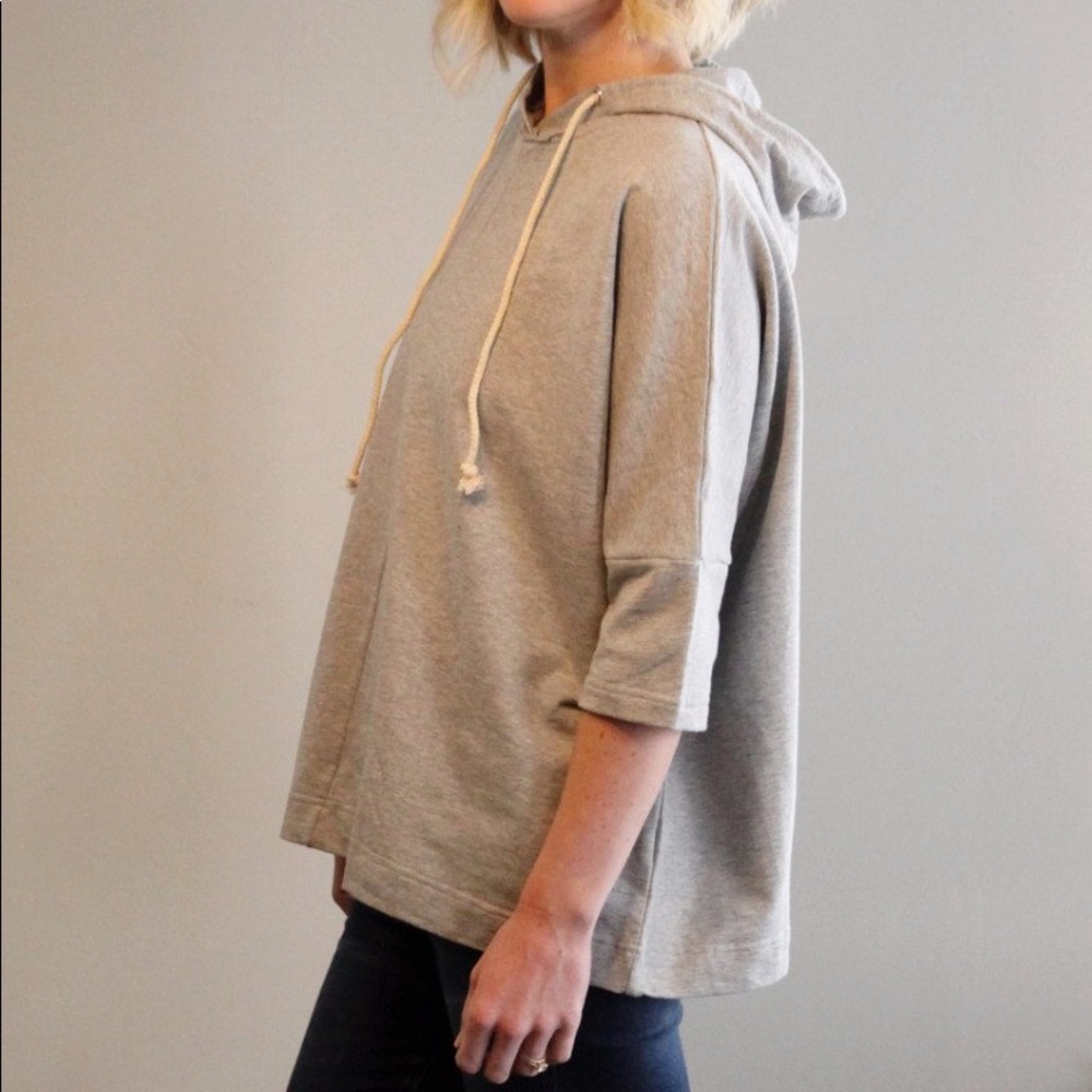 Grey 3/4 Sleeve Hoodie